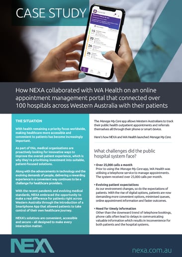 case study innovation in healthcare Case Study_WA Health